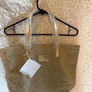 Michael Kors Gold-Tone Tan Tote